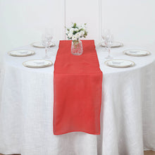 Red Faux Jute Linen Boho Chic Rustic Table Runner 14 Inch x 108 Inch