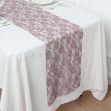 12 Inch X 108 Inch Lace Table Runner In Violet Amethyst 