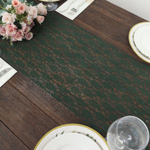 Hunter Emerald Green Floral Lace Table Runner 12 Inch By 180 Inch