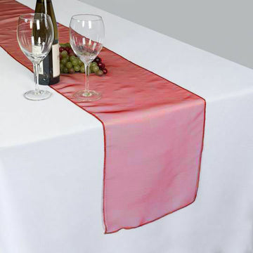Enhance Your Event with the Terracotta Sheer Organza Table Runner