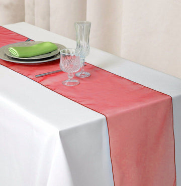 Terracotta Sheer Organza Table Runner: Add Elegance to Your Event Decor