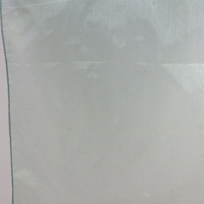 Sheer white fabric with a subtle texture, ideal for curtains or drapery.