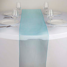 Turquoise Organza 14 Inch x 108 Inch Table Top Runner