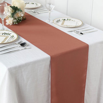 Enhance Your Event Decor with Premium Terracotta (Rust) Table Linen