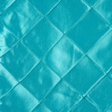 Turquoise Taffeta Pintuck 12 Inch x 108 Inch Table Runner
