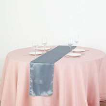Satin Table Runner 12 Inch x 108 Inch in Dusty Blue Color