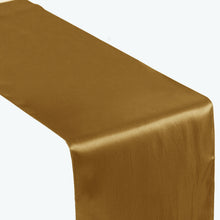 Satin Table Runner In Gold 12 Inch x 108 Inch