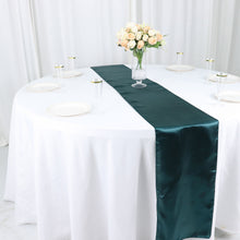 Satin Table Runner Peacock Teal 12x108 Inch Seamless