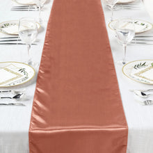 Satin Table Runner Terracotta 12 Inch By 108 Inch Seamless