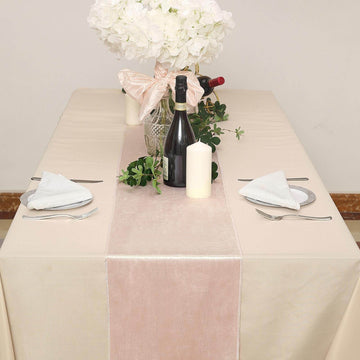Elevate Your Event Decor with the Blush Velvet Table Runner