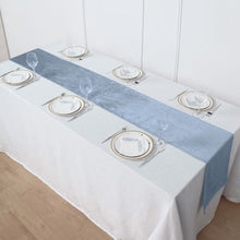 Dusty Blue 12 Inch x 108 Inch Velvet Material Premium Table Runner 