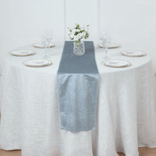 Dusty Blue Colored Premium Velvet Table Runner 12 Inch x 108 Inch