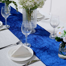 Premium Velvet Table Runner Royal Blue 12 Inch x 108 Inch 