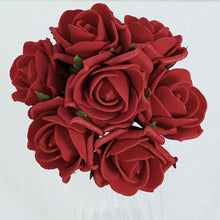 2 Inch Red Foam Flowers with Flexible Stem and Leaves 24 Roses