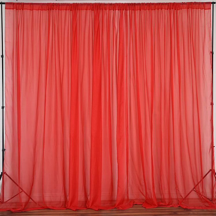 Royal Blue Fire Retardant Sheer Organza Premium Curtain Panel Backdrops With Rod Pockets #whtbkgd