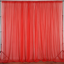 Red Fire Retardant Sheer Organza Drape Curtain Panel Backdrops With Rod Pockets#whtbkgd