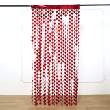 Tinsel Streamer Fringe Heart Red Metallic Foil Curtain Backdrop 3 Feet By 6.5 Feet