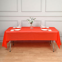 Red 10 MM Thick Plastic Tablecloth 54 Inch x 108 Inch Rectangle PVC Spill Proof 