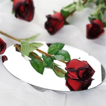 31 Inch Red Long Stem Artificial Silk Roses Flowers with Black Tip