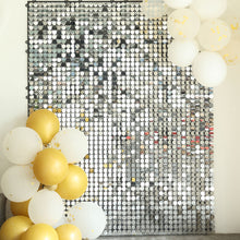 10sq.ft Ritzy Silver Round Sequin Shimmer Wall Photo Backdrop Panels
