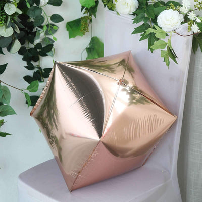 Rose gold geometric balloon decoration
