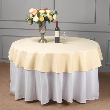 Elevate Your Event Decor with a Beige Polyester Tablecloth