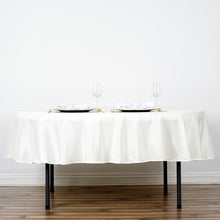 Polyester Linen Round Tablecloth 70 Inch In Ivory