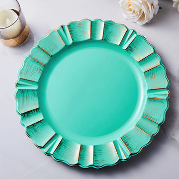 Turquoise Acrylic Plastic Charger Plates: Add Elegance to Your Table