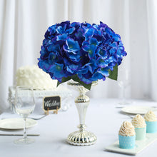 Artificial Royal Blue Silk Hydrangea Flower Bushes Bouquets 5 Bushes