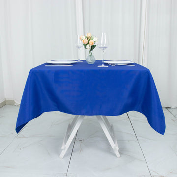 Elevate Your Event with the Royal Blue Seamless Premium Polyester Square Tablecloth