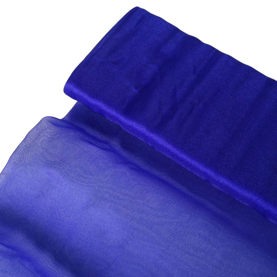 54inch x 10yd | Royal Blue Solid Sheer Chiffon Fabric Bolt, DIY Voile Drapery Fabric#whtbkgd