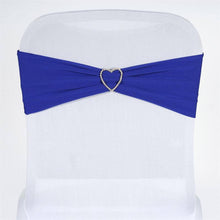 5 Pack Royal Blue Spandex Stretch Chair Sashes Bands Heavy Duty with Two Ply Spandex - 5x12inch