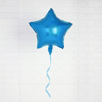 2 Pack Royal Blue Star Mylar Foil Helium or Air Balloons 16" 4D