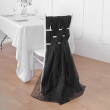 5 Pack | 22x78 inches Black DIY Premium Designer Chiffon Chair Sashes
