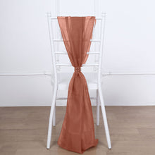 5 Pack Terracotta (Rust) DIY Premium Designer Chiffon Chair Sashes