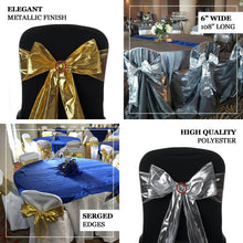 Polyester chair sashes with a gold bow