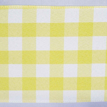 Create a Stylish and Festive Ambiance with Yellow/White Checkered Chair Sashes