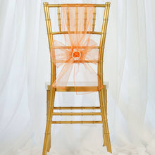 5pc x Orange Organza Chair Sash