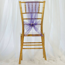 5pc x Purple Organza Chair Sash