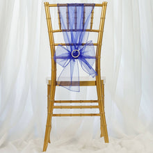 5pc x Royal Blue Organza Chair Sash