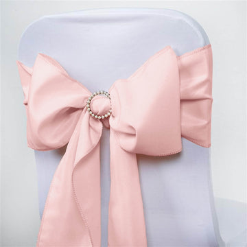 Elevate Your Event Decor with Blush Polyester Chair Sashes