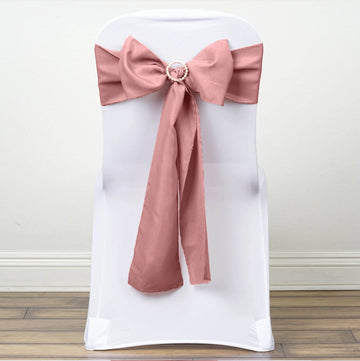 Enhance Your Event Aesthetics with Dusty Rose Polyester Chair Sashes