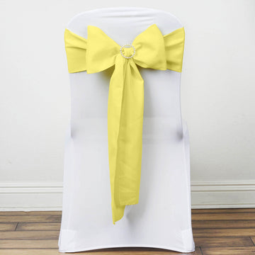Elevate Your Event Aesthetics with Yellow Chair Sashes