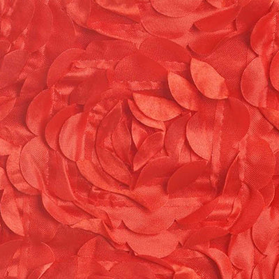 Red satin rose petal fabric texture.