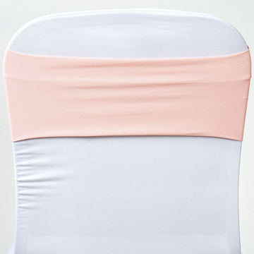 Elevate Your Event Decor with Blush Spandex Stretch Chair Sashes