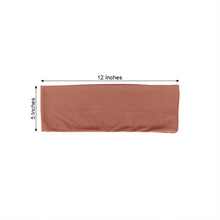 5 Inch X 12 Inch Terracotta Spandex Stretch Chair Sashes 5 Pack