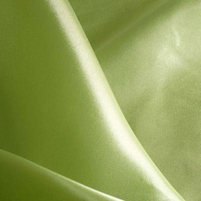 Smooth green satin fabric texture close-up.
