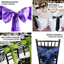 Satin Chair Sashes 5 Pack 6 Inch x 106 Inch Dusty Blue Color