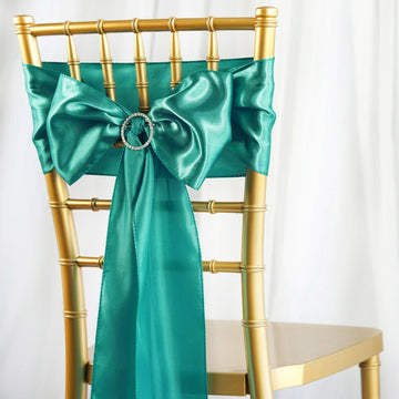 Create Unforgettable Memories with Turquoise Satin Chair Sashes
