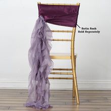 chiffon violet amethyst chair with chiavari chair slip covers, organza & chiffon chair sashes